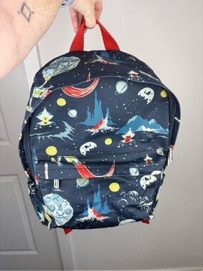 Mini Boden Outer Space & Rockets Waterproof Backpack